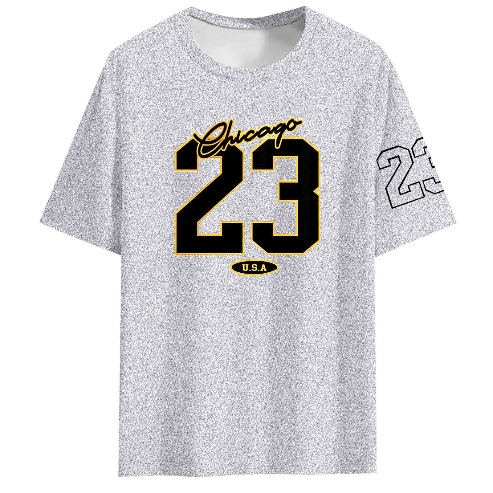 thumbnail image 3 of Camiseta personalizada con estampado alfanumérico para hombre - Cuello redondo y manga corta - Mezcla de algodón, nombre/número personalizado para regalos únicos, 3 of 7